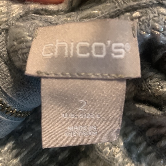Chico’s pull over sweater zipper in back - Picture 6 of 9